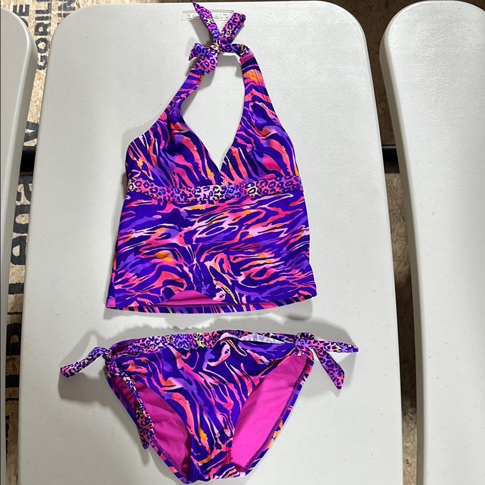 Vibrant Pink and Purple Kids Swim Set